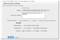 Crea una nueva versión de un formato implementado